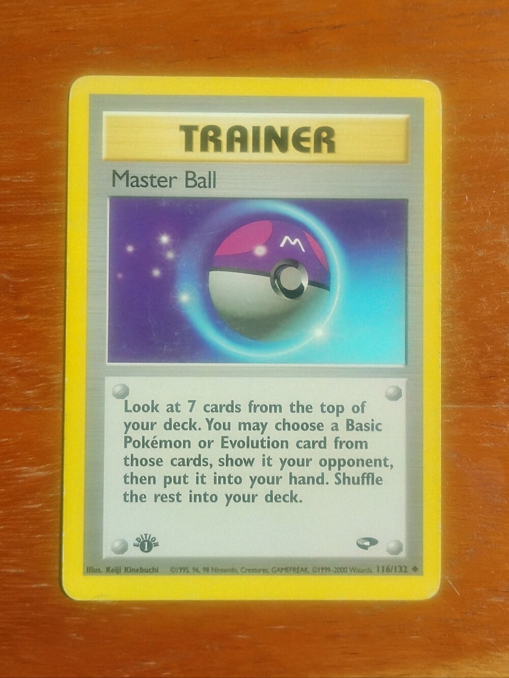 LP WOTC 2000 1st Edition Master Ball Trainer 116/132 Gym Challenge Pokemon Card